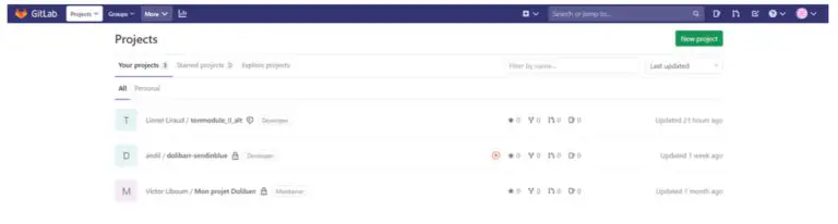 accueil gitlab